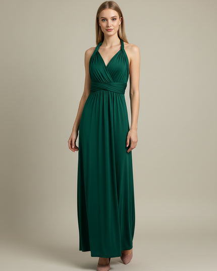 Jugendweihe Kleid Glitzer Gruen | Maxi Festkleid - Ansicht 5