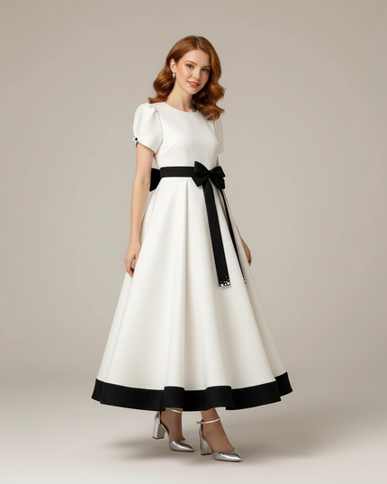Jugendweihe Kleid Glitzer Weiss Gold Kinder | Festkleid - Ansicht 5