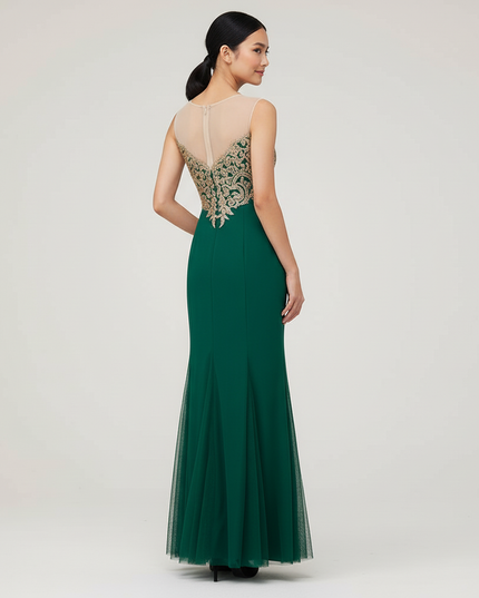 Jugendweihe Kleid Gruen Elegant Meerjungfrau Spitze Mint - Ansicht 2
