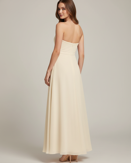 Jugendweihe Kleid Halter Champagner Chiffon Glitzer - Ansicht 2