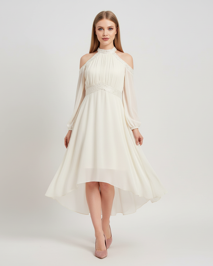Jugendweihe Kleid Ivory Halter Festlich | Kinder Kleid - Ansicht 5