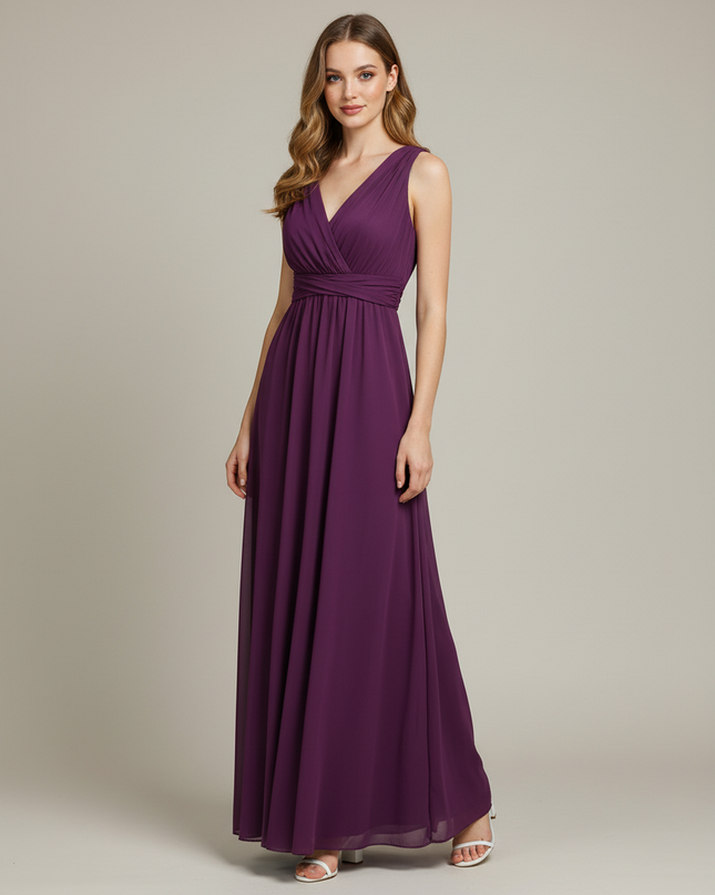 Jugendweihe Kleid Lila Elegant Maxi Abschlussball - Ansicht 1