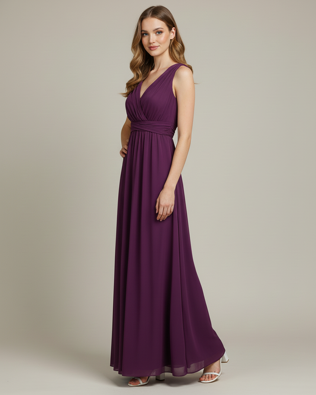 Jugendweihe Kleid Lila Elegant Maxi Abschlussball - Ansicht 3