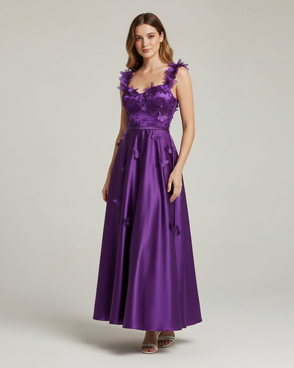 Jugendweihe Kleid Lila Kurz Pailletten | Cocktail - Ansicht 1