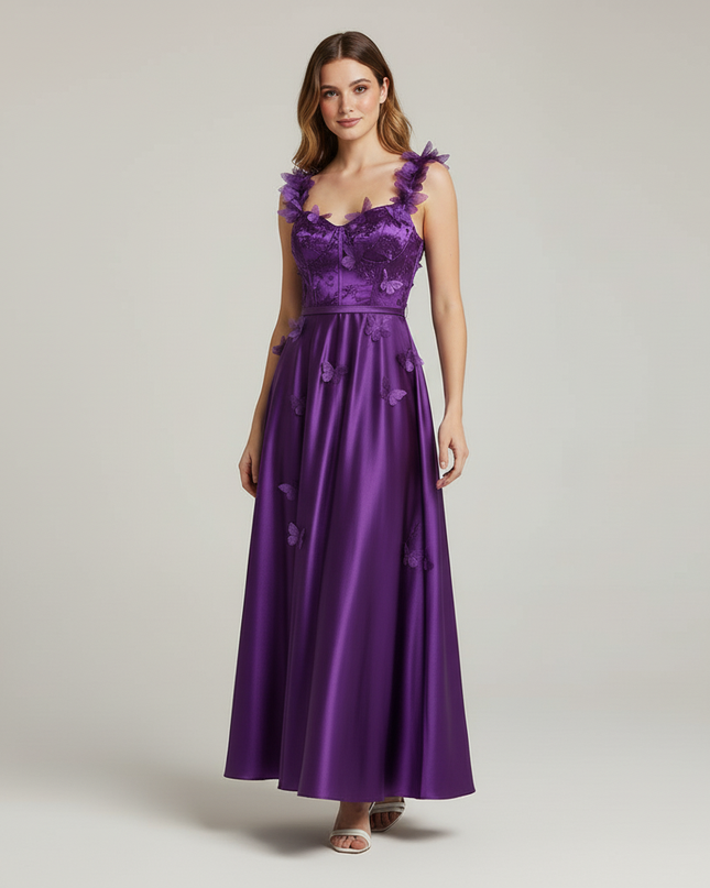 Jugendweihe Kleid Lila Kurz Pailletten | Cocktail - Ansicht 5