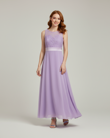 Jugendweihe Kleid Lila Prinzessin Lang Maedchen - Ansicht 1