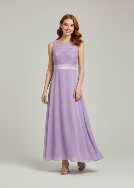 Jugendweihe Kleid Lila Prinzessin Lang Maedchen - Ansicht 1