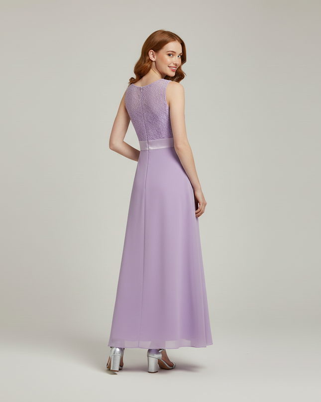 Jugendweihe Kleid Lila Prinzessin Lang Maedchen - Ansicht 2