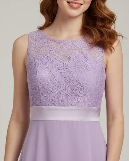 Jugendweihe Kleid Lila Prinzessin Lang Maedchen - Ansicht 4