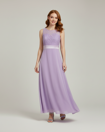 Jugendweihe Kleid Lila Prinzessin Lang Maedchen - Ansicht 5