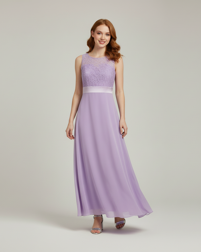 Jugendweihe Kleid Lila Prinzessin Lang Maedchen - Ansicht 5