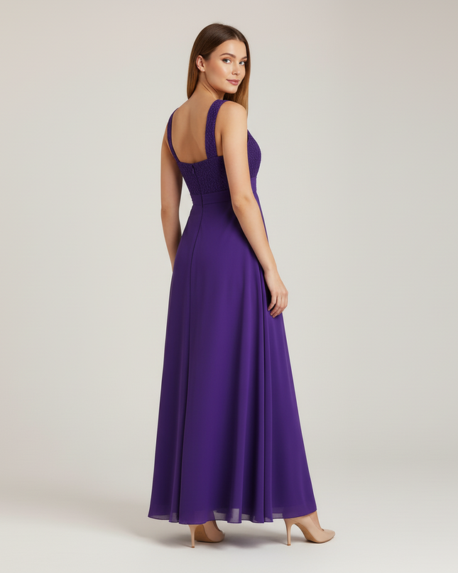 Jugendweihe Kleid Lila Spitze Chiffon Maedchen - Ansicht 2