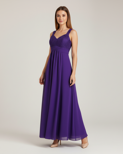 Jugendweihe Kleid Lila Spitze Chiffon Maedchen - Ansicht 5