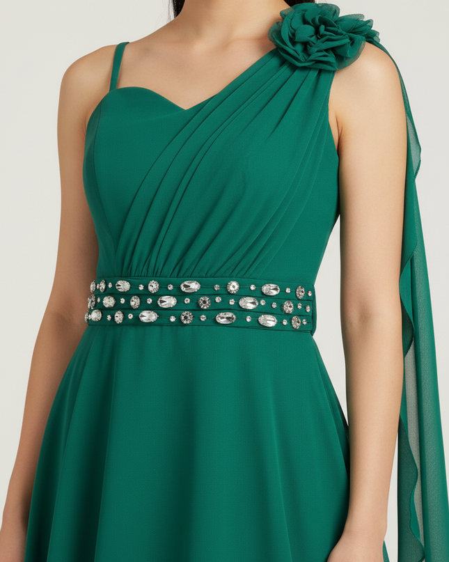 Jugendweihe Kleid Mintgruen Halter Festlich Kinder | Chiffon - Ansicht 4