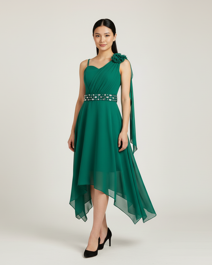Jugendweihe Kleid Mintgruen Halter Festlich Kinder | Chiffon - Ansicht 5