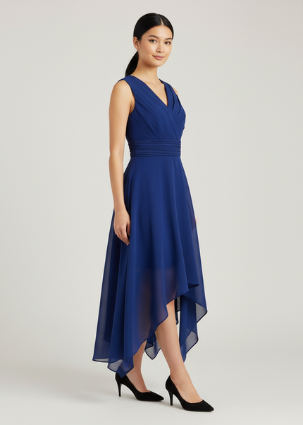 Jugendweihe Kleid Navy Blau Halter Strass - Ansicht 1