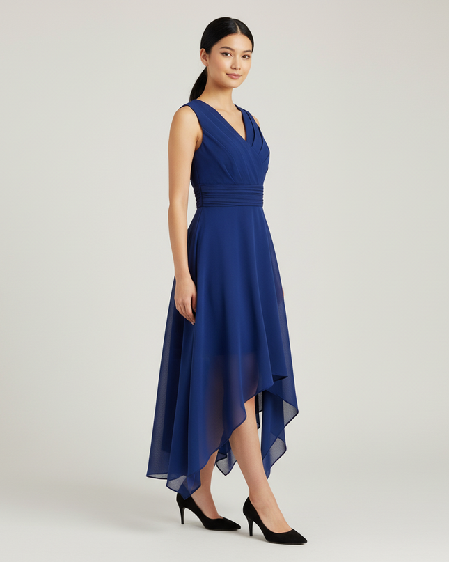 Jugendweihe Kleid Navy Blau Halter Strass - Ansicht 1