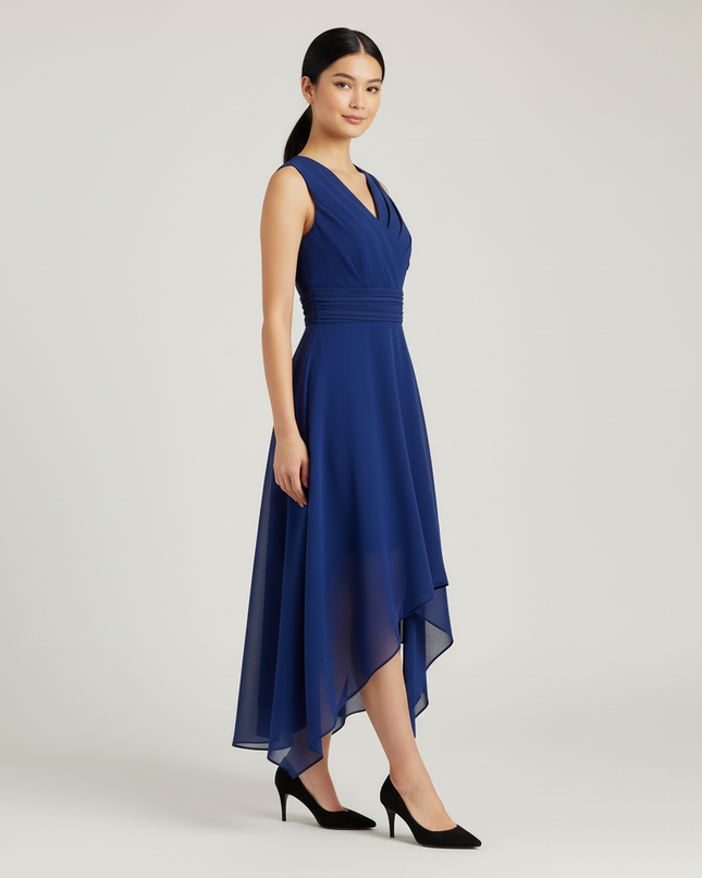Jugendweihe Kleid Navy Blau Halter Strass - Ansicht 3