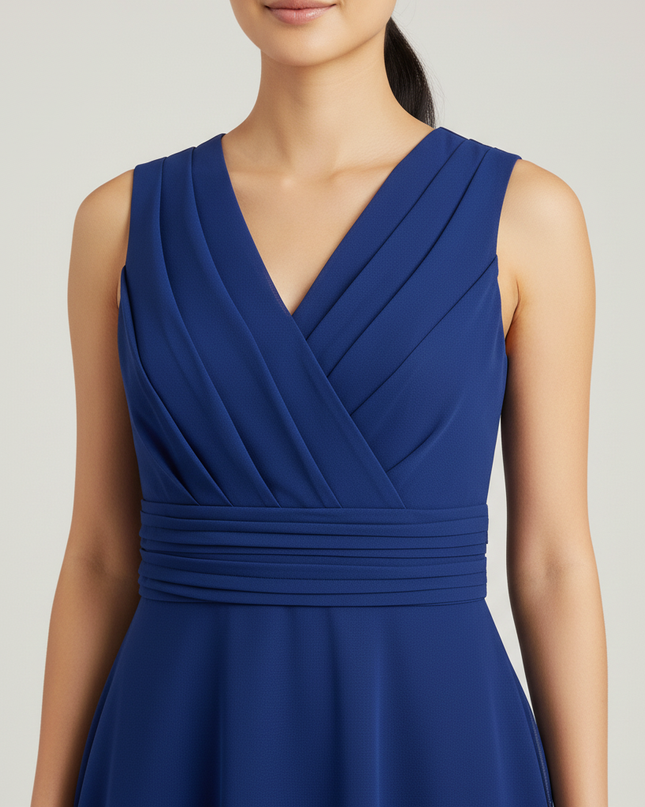 Jugendweihe Kleid Navy Blau Halter Strass - Ansicht 4