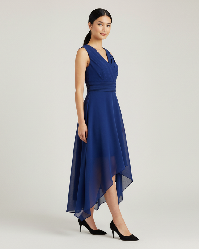 Jugendweihe Kleid Navy Blau Halter Strass - Ansicht 5