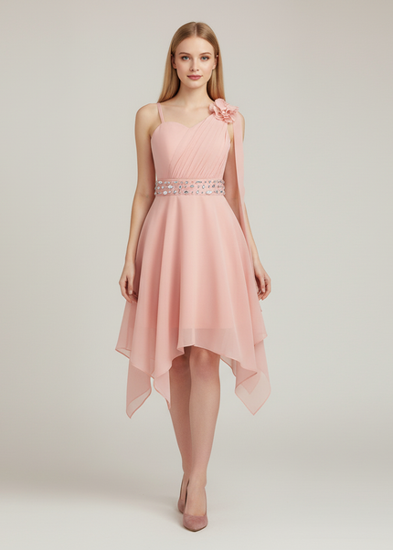 Jugendweihe Kleid Pink Halter Festlich Maedchen - Ansicht 1