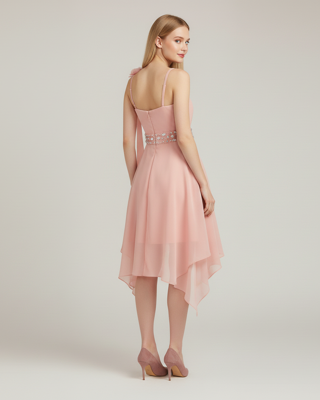 Jugendweihe Kleid Pink Halter Festlich Maedchen - Ansicht 2