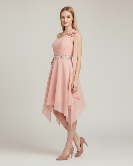 Jugendweihe Kleid Pink Halter Festlich Maedchen - Ansicht 3