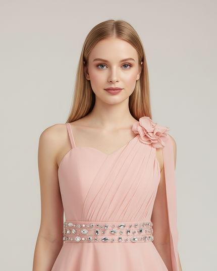 Jugendweihe Kleid Pink Halter Festlich Maedchen - Ansicht 4