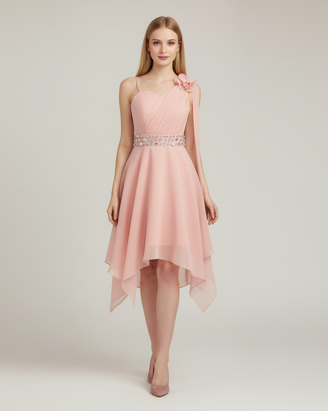 Jugendweihe Kleid Pink Halter Festlich Maedchen - Ansicht 5