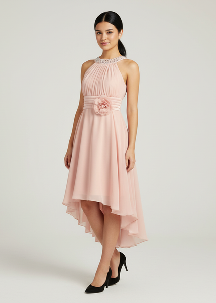 Jugendweihe Kleid Pink High-Low Kinder | Festliches Kleid - Ansicht 1