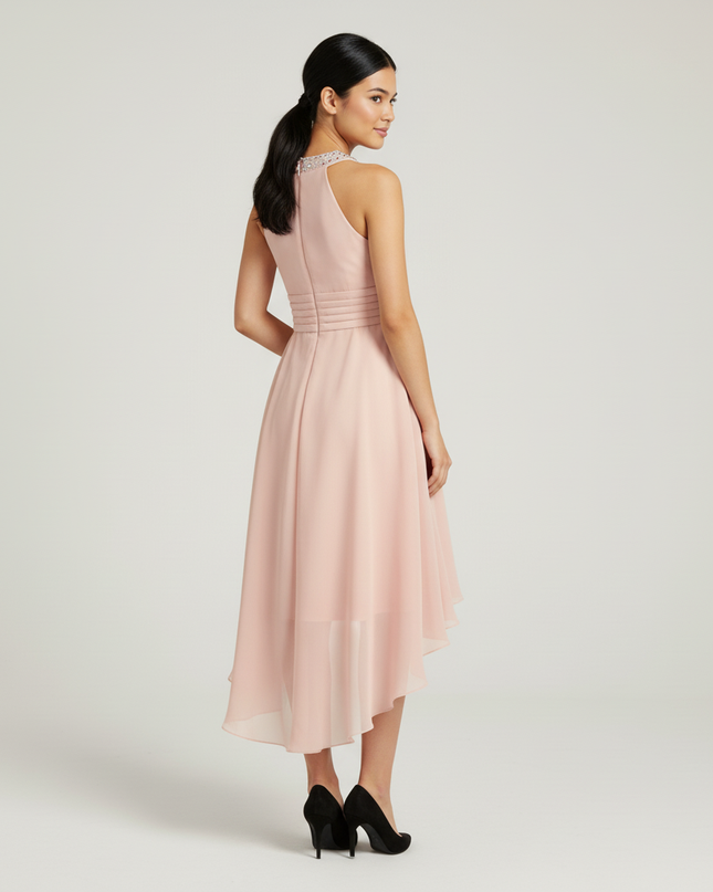 Jugendweihe Kleid Pink High-Low Kinder | Festliches Kleid - Ansicht 2