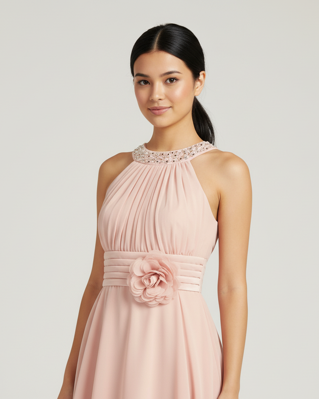 Jugendweihe Kleid Pink High-Low Kinder | Festliches Kleid - Ansicht 4