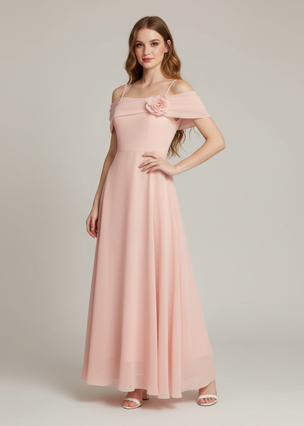 Jugendweihe Kleid Pink Off-Shoulder Prinzessin | Festkleid - Ansicht 1