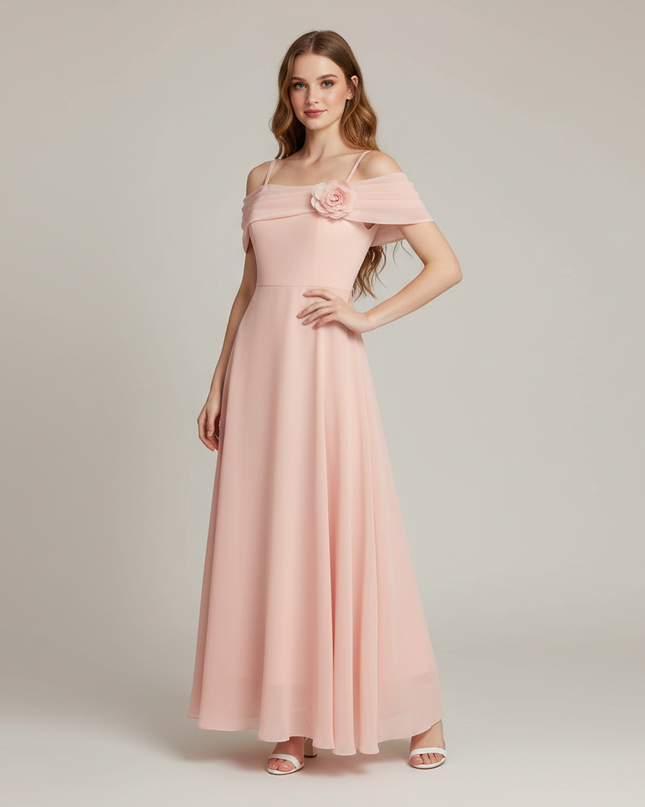 Jugendweihe Kleid Pink Off-Shoulder Prinzessin | Festkleid - Ansicht 1