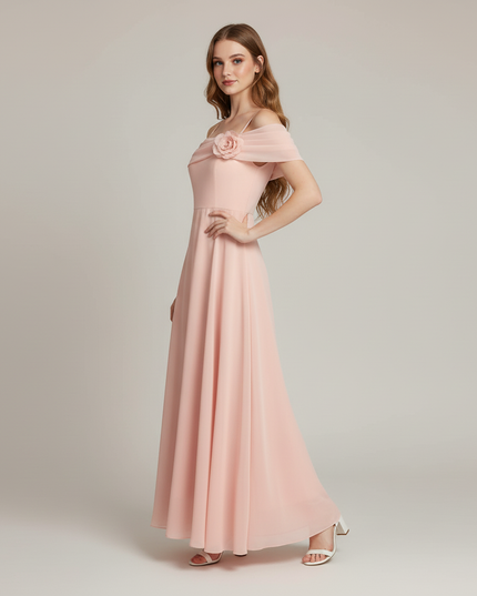 Jugendweihe Kleid Pink Off-Shoulder Prinzessin | Festkleid - Ansicht 3
