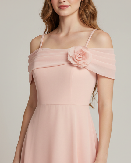 Jugendweihe Kleid Pink Off-Shoulder Prinzessin | Festkleid - Ansicht 4