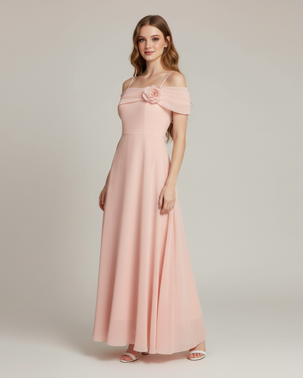 Jugendweihe Kleid Pink Off-Shoulder Prinzessin | Festkleid - Ansicht 5