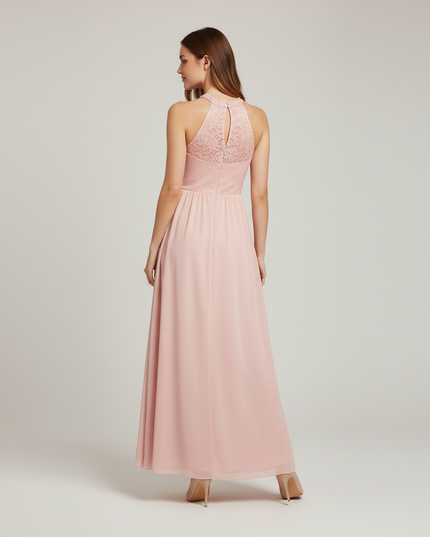 Jugendweihe Kleid Pink Spitze Blumen Lang Kinder - Ansicht 2