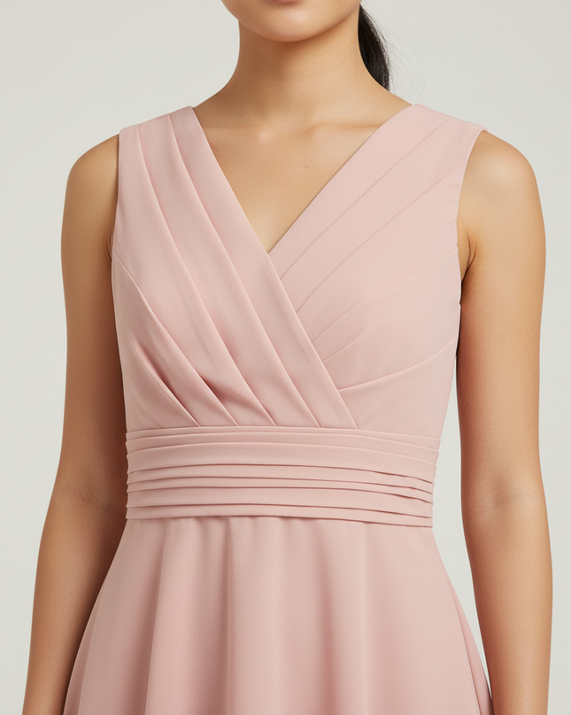 Jugendweihe Kleid Rosa Asymmetrisch Brautjungfer | Kids - Ansicht 4