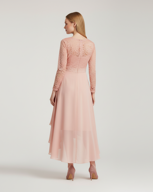 Jugendweihe Kleid Rosa Kurz | Festkleid Maedchen - Ansicht 2