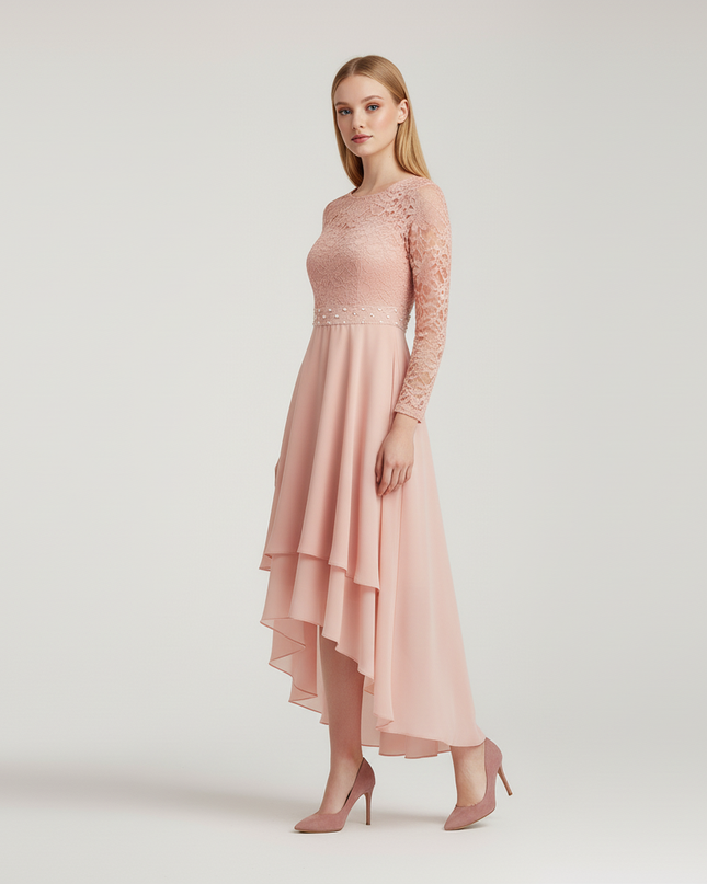 Jugendweihe Kleid Rosa Kurz | Festkleid Maedchen - Ansicht 3