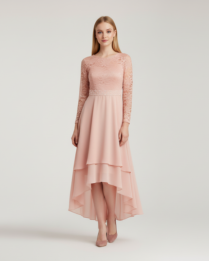 Jugendweihe Kleid Rosa Kurz | Festkleid Maedchen - Ansicht 5