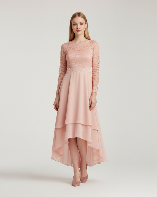 Jugendweihe Kleid Rosa Kurz | Festkleid Maedchen - Ansicht 5
