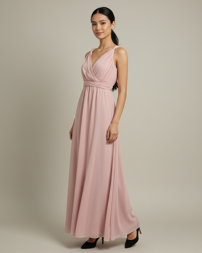 Jugendweihe Kleider Lang Rosa Multiway | Maxikleid - Ansicht 1