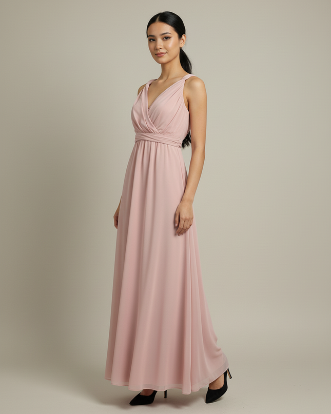 Jugendweihe Kleider Lang Rosa Multiway | Maxikleid - Ansicht 5