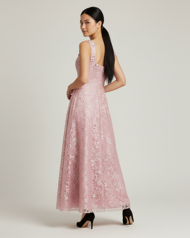 Jugendweihe Kleid Rosa Maxi Abschluss | Dusty Rose - Ansicht 2