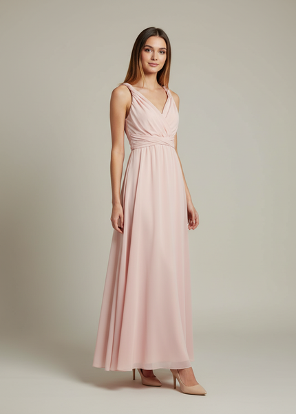Jugendweihe Kleid Rosa Spitze Maxi | Multiway lang - Ansicht 1
