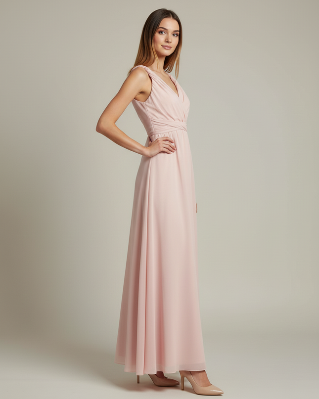 Jugendweihe Kleid Rosa Spitze Maxi | Multiway lang - Ansicht 3