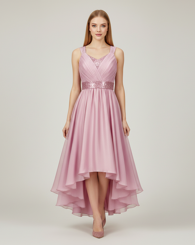 Jugendweihe Kleid Rosa Tuell Lang | Prinzessinnenkleid - Ansicht 1