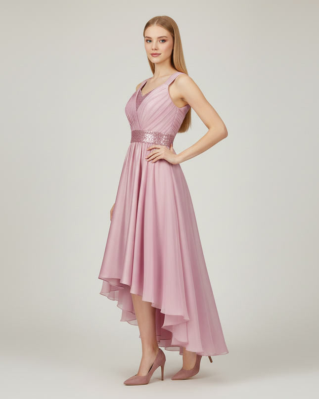 Jugendweihe Kleid Rosa Tuell Lang | Prinzessinnenkleid - Ansicht 3